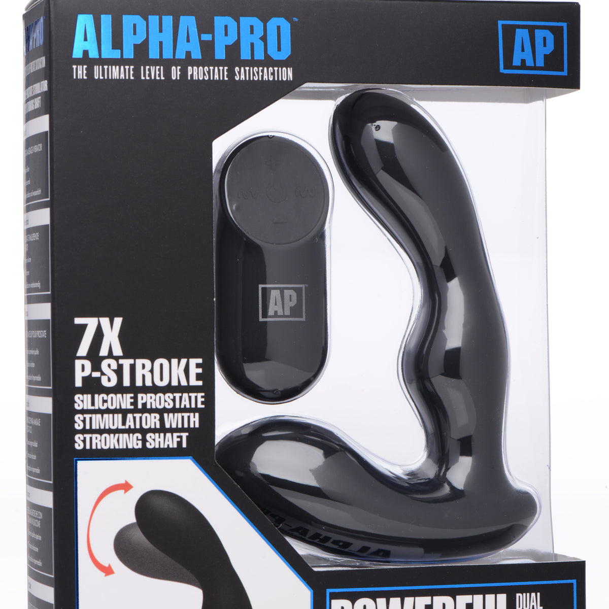 7X P-Stroke Silicone Prostate Stimulator with Stroking Shaft