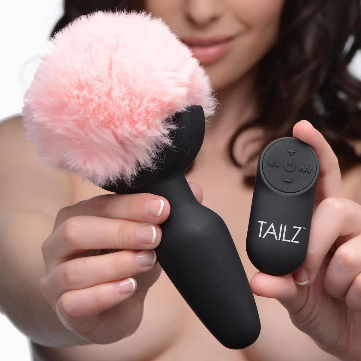 Remote Control Vibrating  Bunny Tail Anal Plug