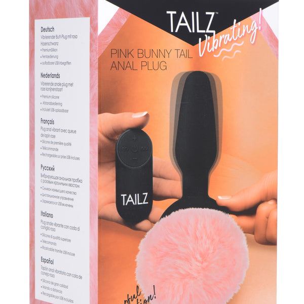 Remote Control Vibrating  Bunny Tail Anal Plug