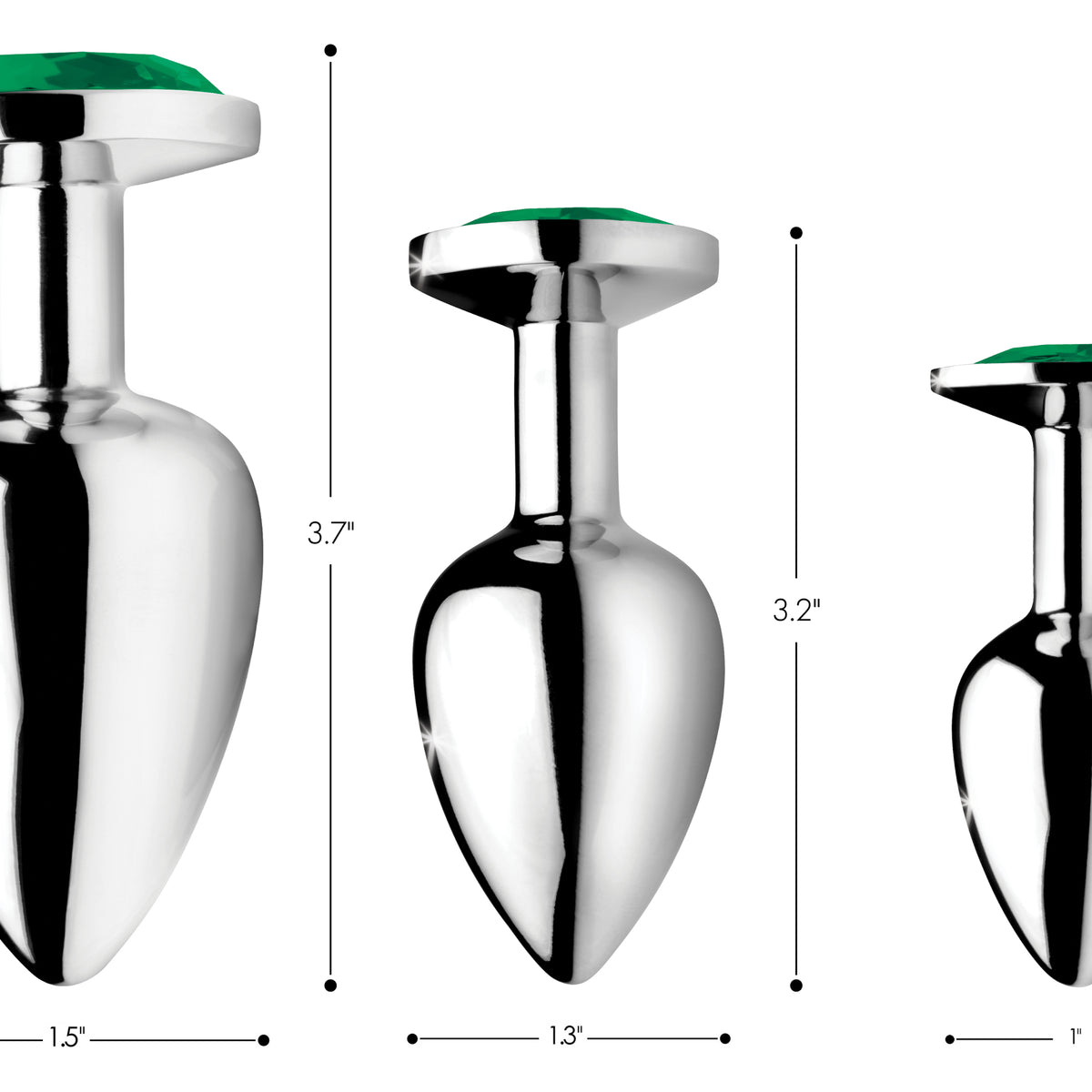 Emerald Gem Anal Plug Set