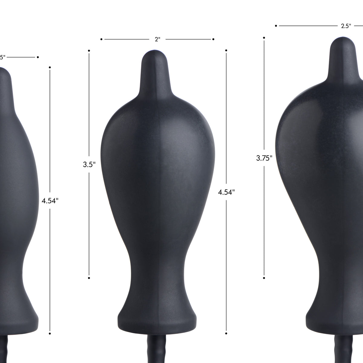 Dark Inflator Silicone Inflatable Anal Plug