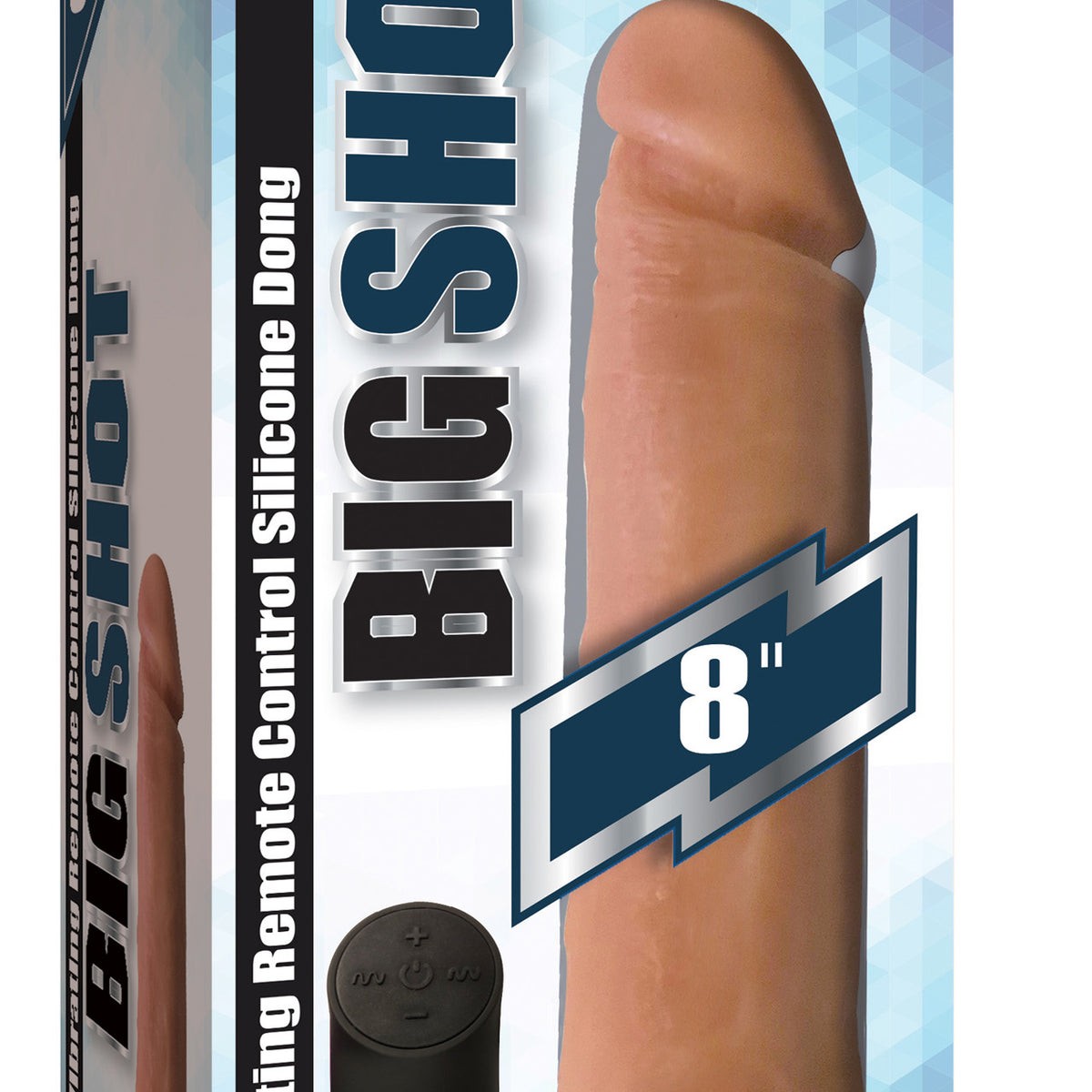 Big Shot Vibrating Remote Control Silicone Dildo - 8 Inch
