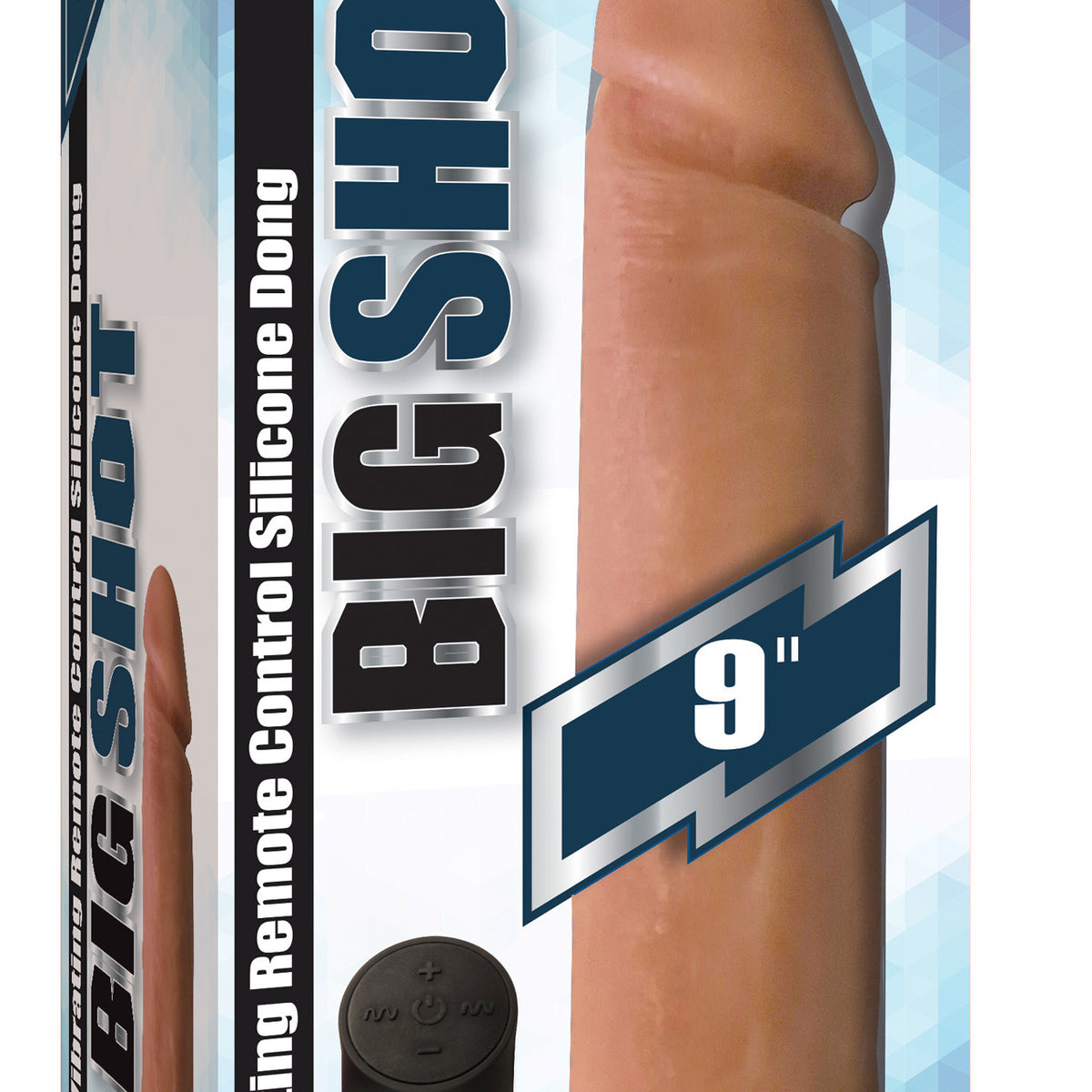 Big Shot Vibrating Remote Control Silicone Dildo - 9 Inch