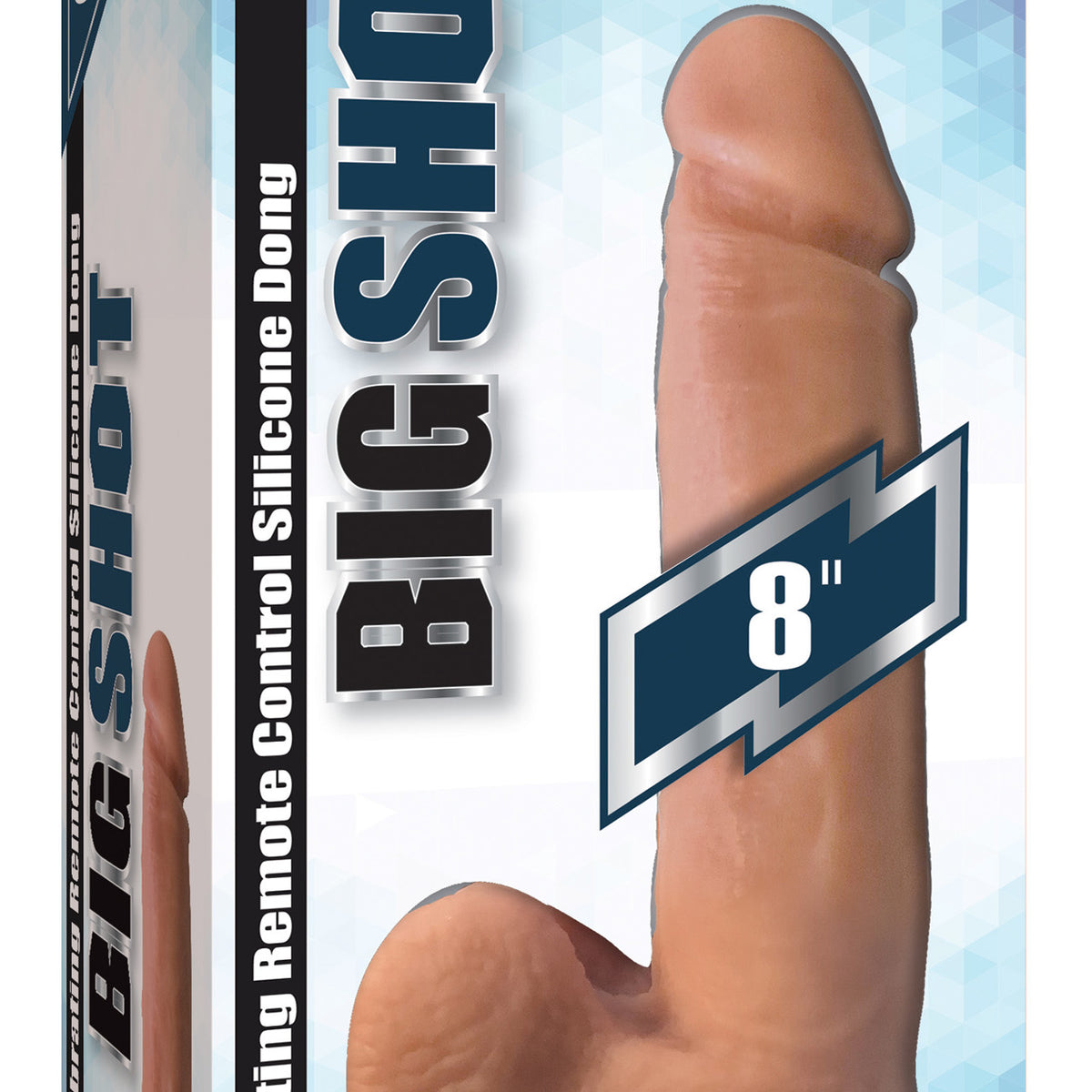 Big Shot Vibrating Remote Control Silicone Dildo with Balls - 8 Inch