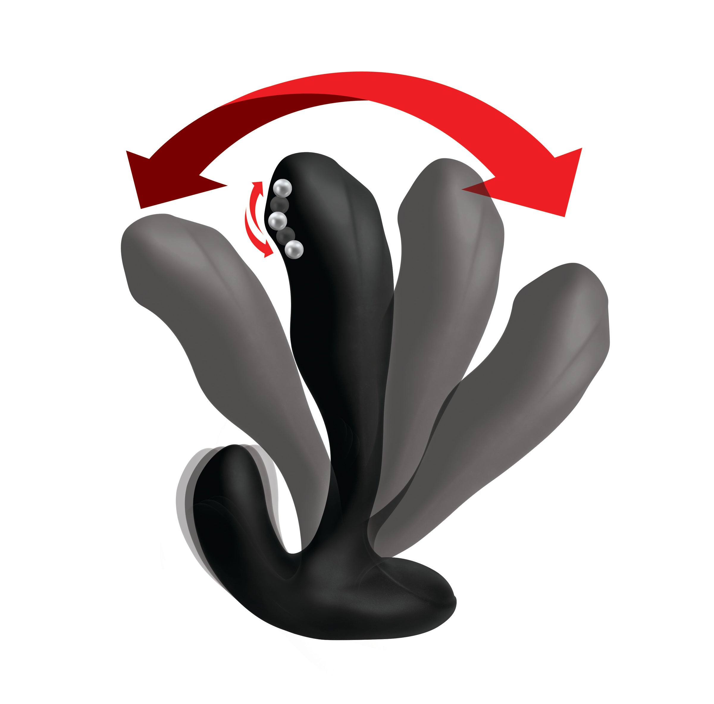 7X Bendable Prostate Stimulator with Stroking Bead