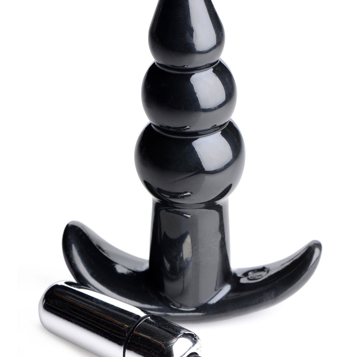 Ribbed Vibrating Butt Plug -
