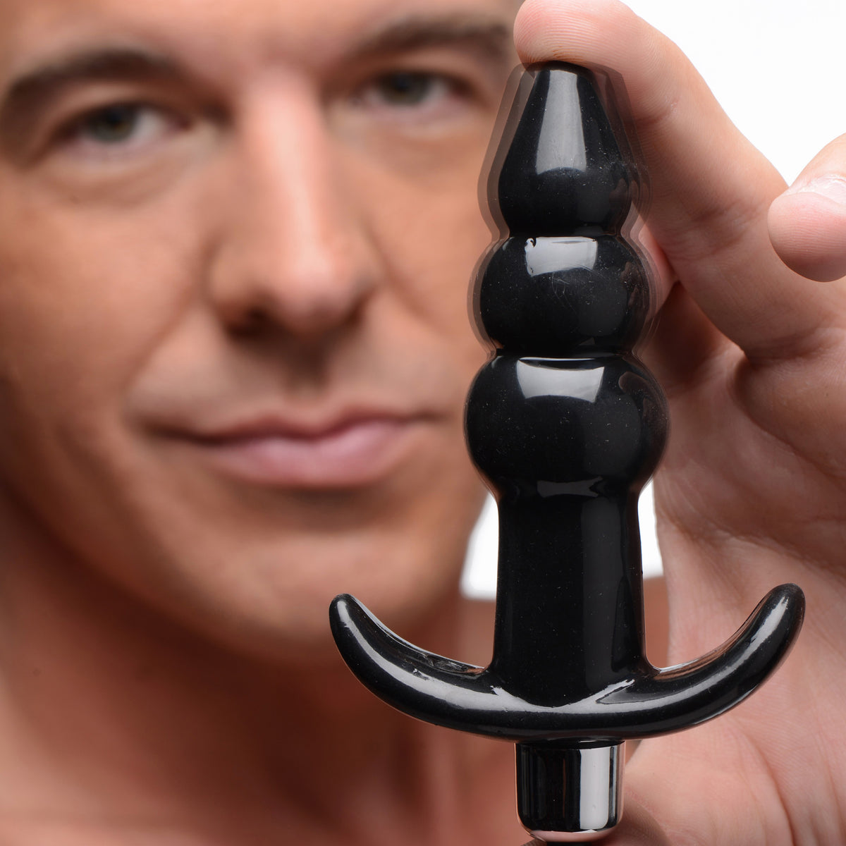 Ribbed Vibrating Butt Plug -