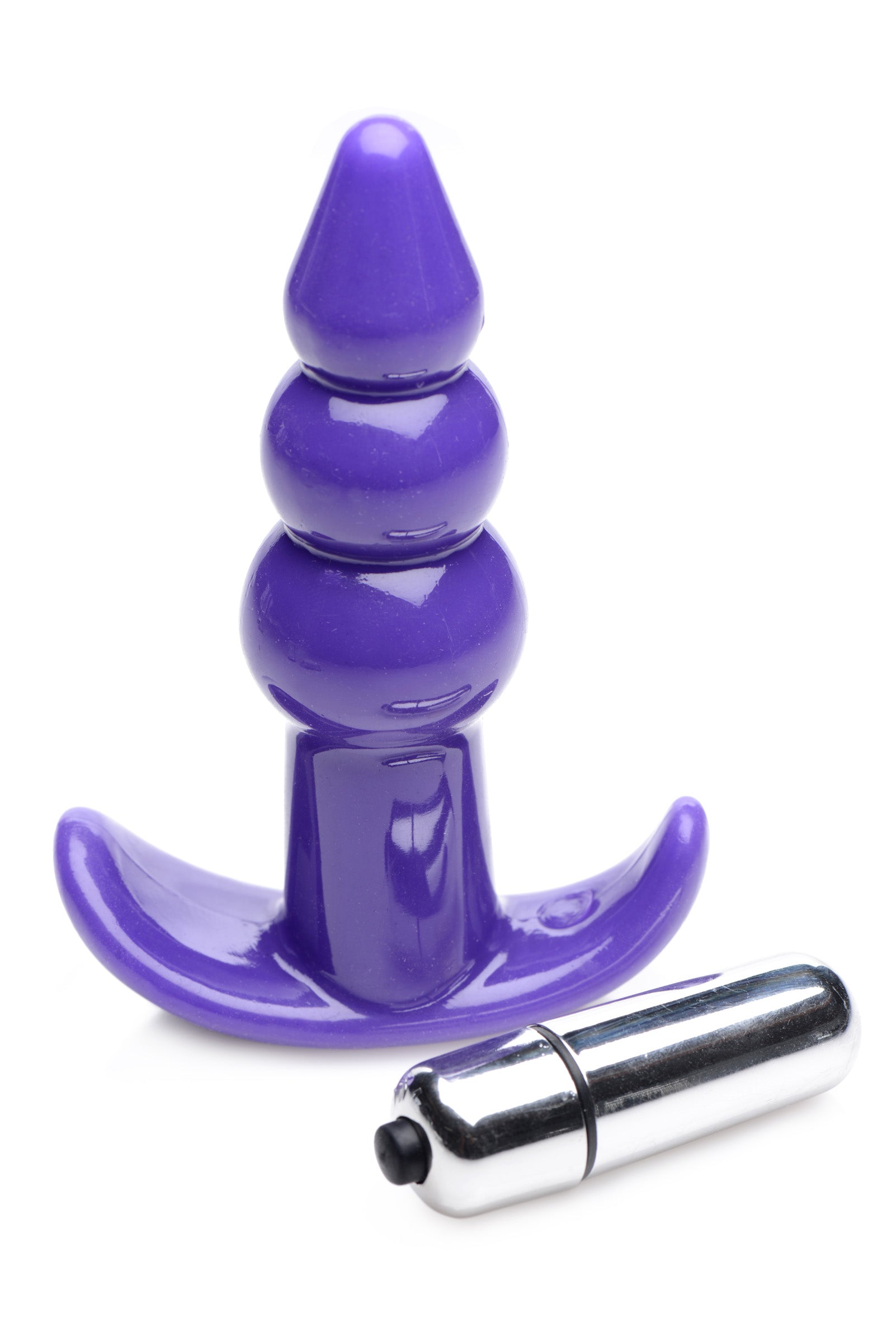 Ribbed Vibrating Butt Plug