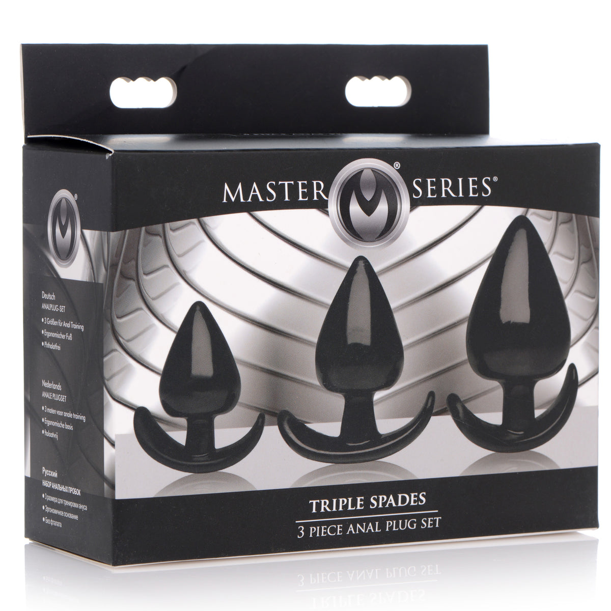 Triple Spades 3 Piece Anal Plug Set