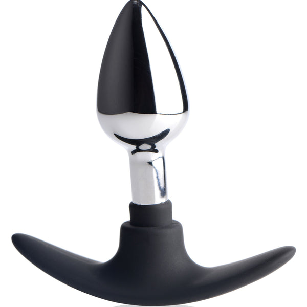 Dark Invader Metal and Silicone Anal Plug - Small