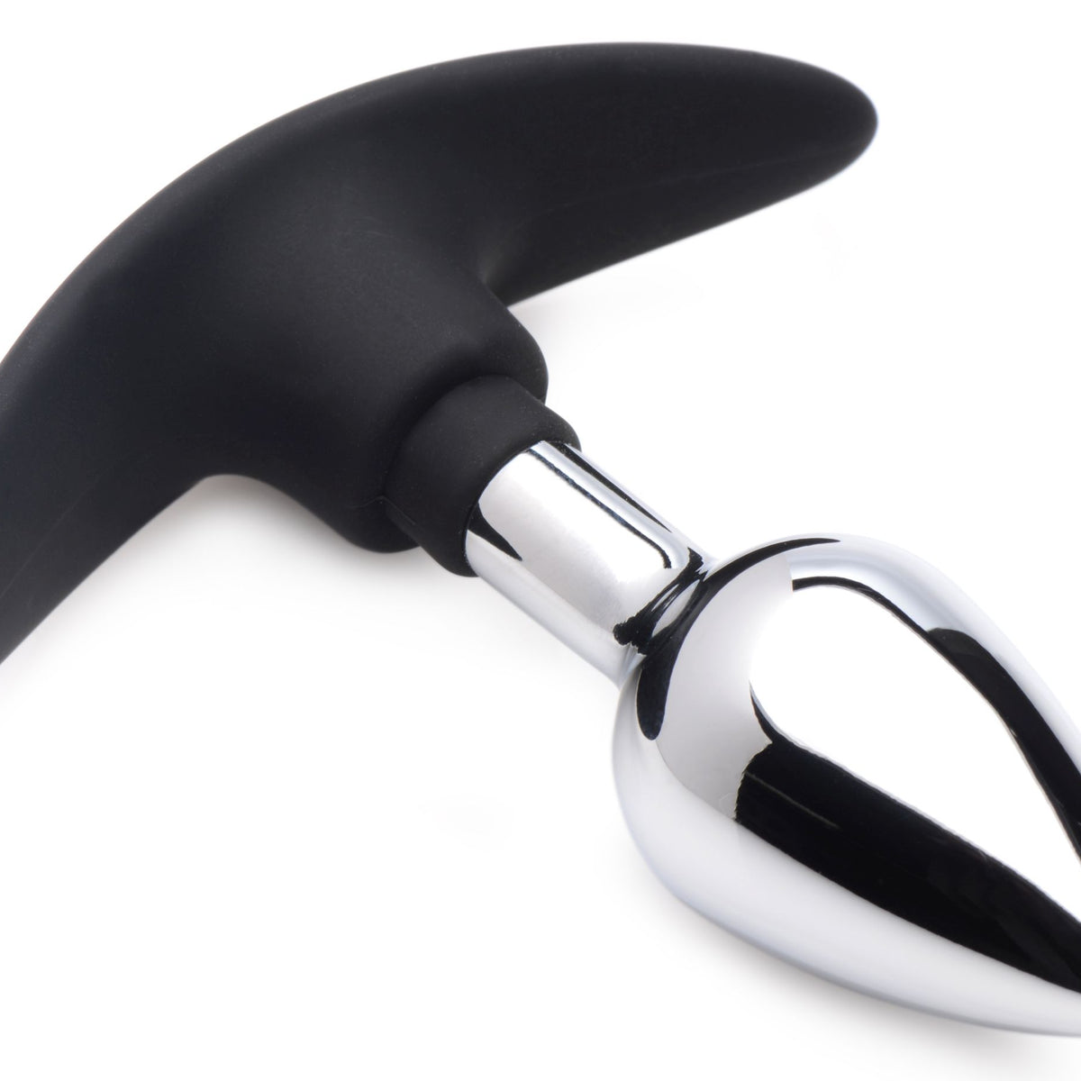 Dark Invader Metal and Silicone Anal Plug - Small