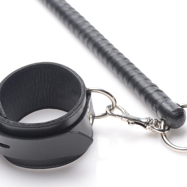 Leather Wrapped Spreader Bar with Cuffs