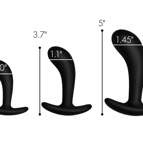 Dark Delights 3 Piece Curved Anal Trainer Set