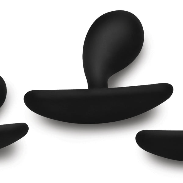 Dark Droplets 3 Piece Curved Silicone Anal Trainer Set
