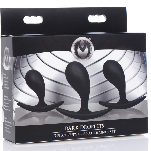 Dark Droplets 3 Piece Curved Silicone Anal Trainer Set