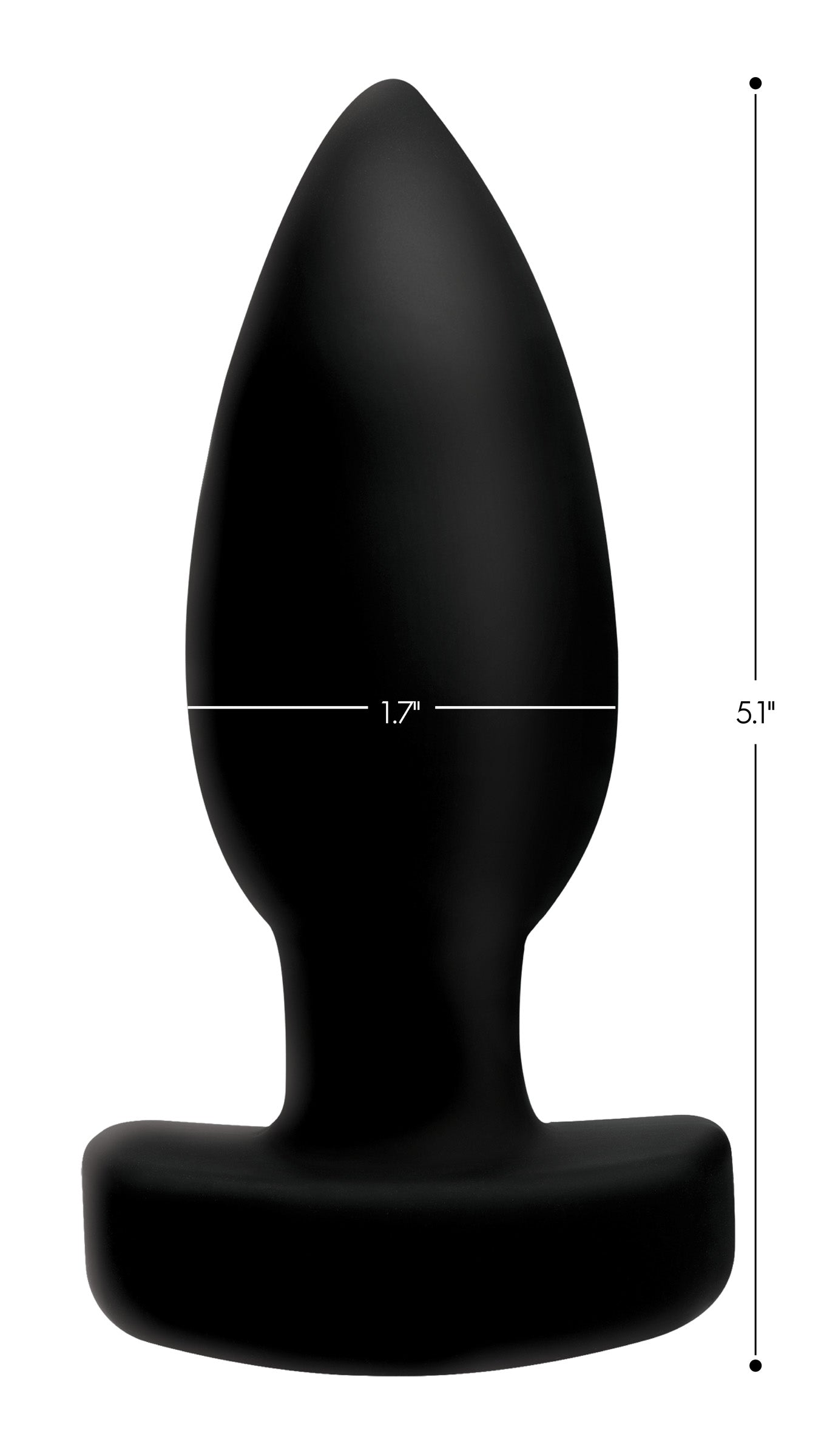 The Taper 10X Smooth Silicone Remote Control Vibrating Butt Plug