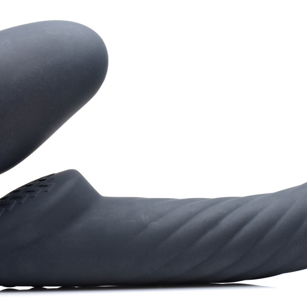 Ergo-Fit Twist Inflatable Vibrating Silicone Strapless Strap-on -