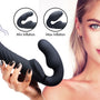 Ergo-Fit Twist Inflatable Vibrating Silicone Strapless Strap-on -
