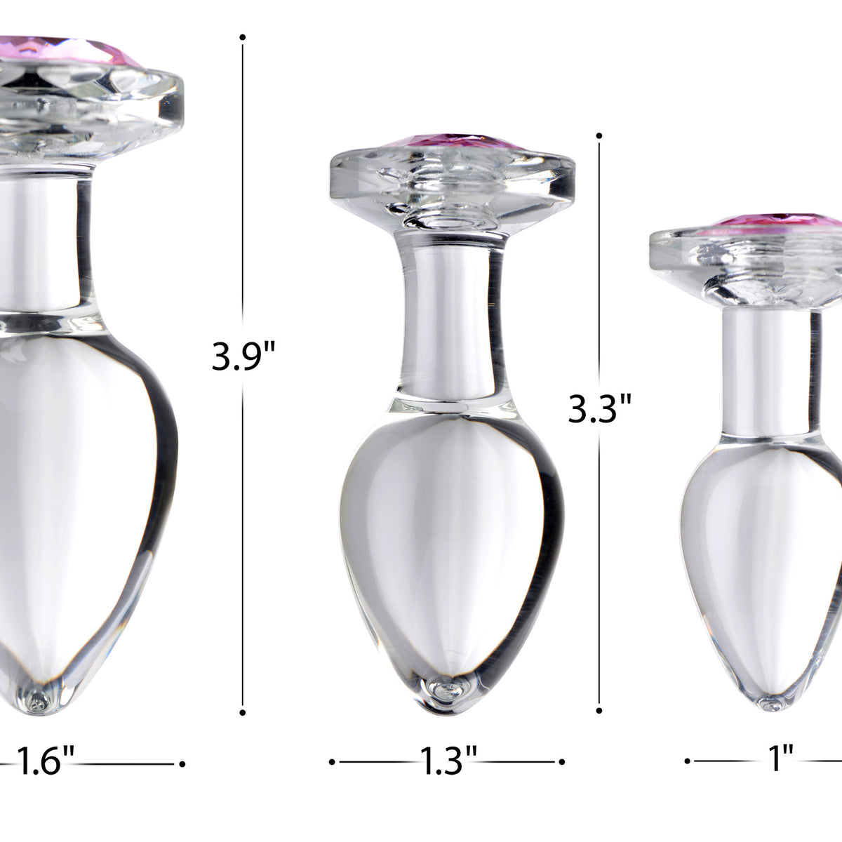 Gem Glass Anal Plug - Large