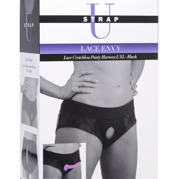 Lace Envy  Crotchless Panty Harness - L-XL