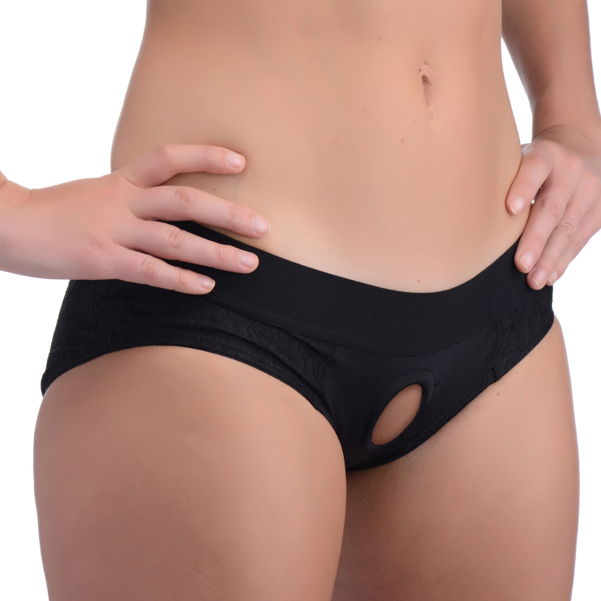 Lace Envy  Crotchless Panty Harness - L-XL