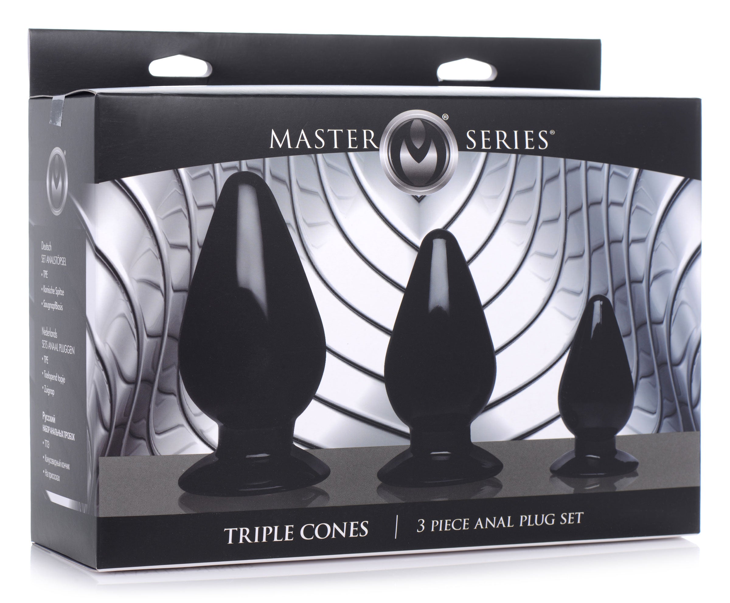 Triple Cones 3 Piece Anal Plug Set