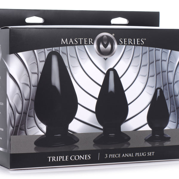Triple Cones 3 Piece Anal Plug Set -