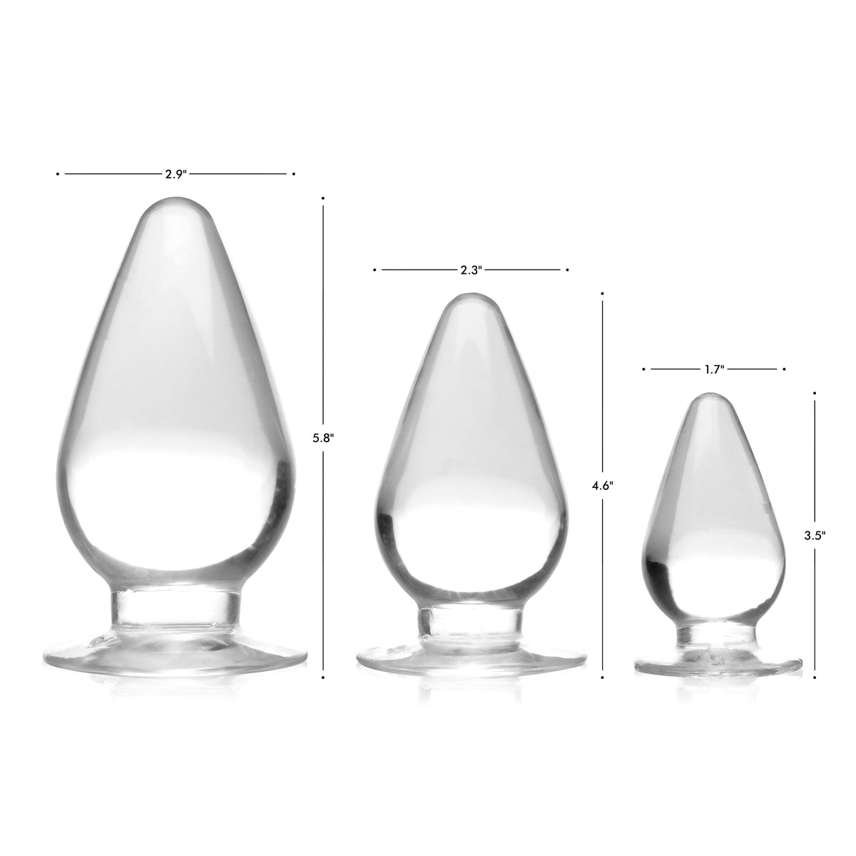 Triple Cones 3 Piece Anal Plug Set -