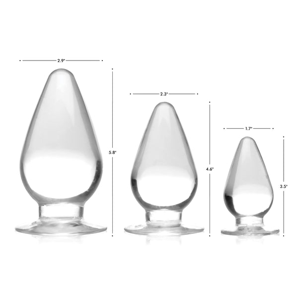 Triple Cones 3 Piece Anal Plug Set -