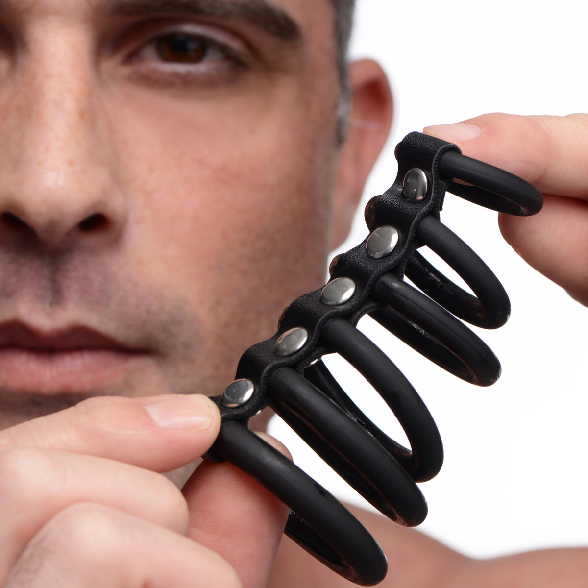 6 Ring Silicone Chastity Device