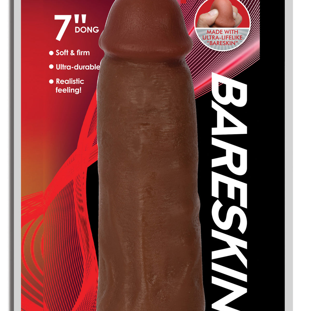 Jock Dark Bareskin Dildo - 7 Inch