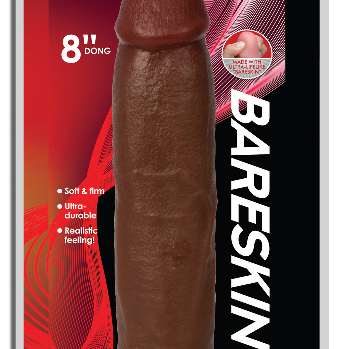 Jock Dark Bareskin Dildo - 9 Inch
