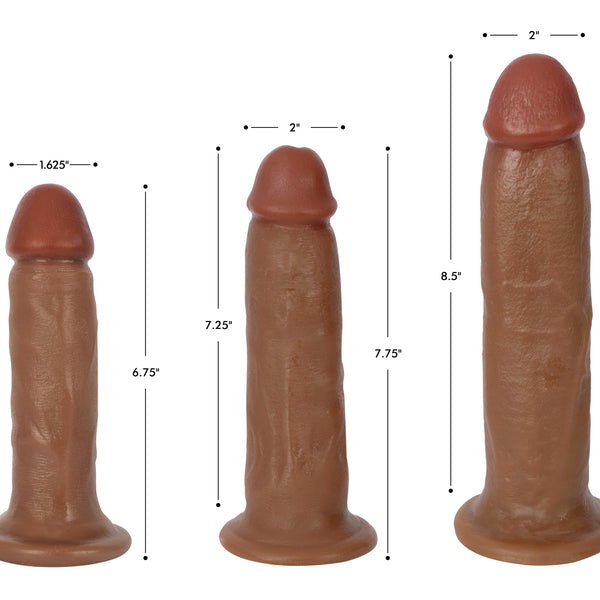 Jock Dark Bareskin Dildo - 7 Inch