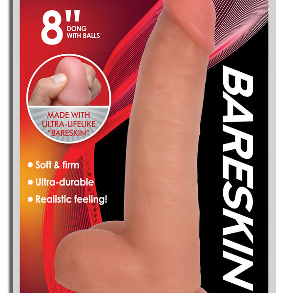 Jock Light Bareskin Dildo with Balls - 8 Inch