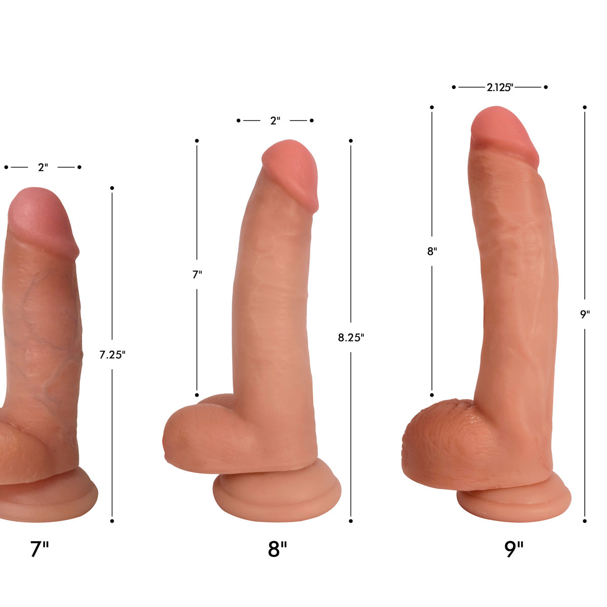 Jock Light Bareskin Dildo with Balls - 9 Inch