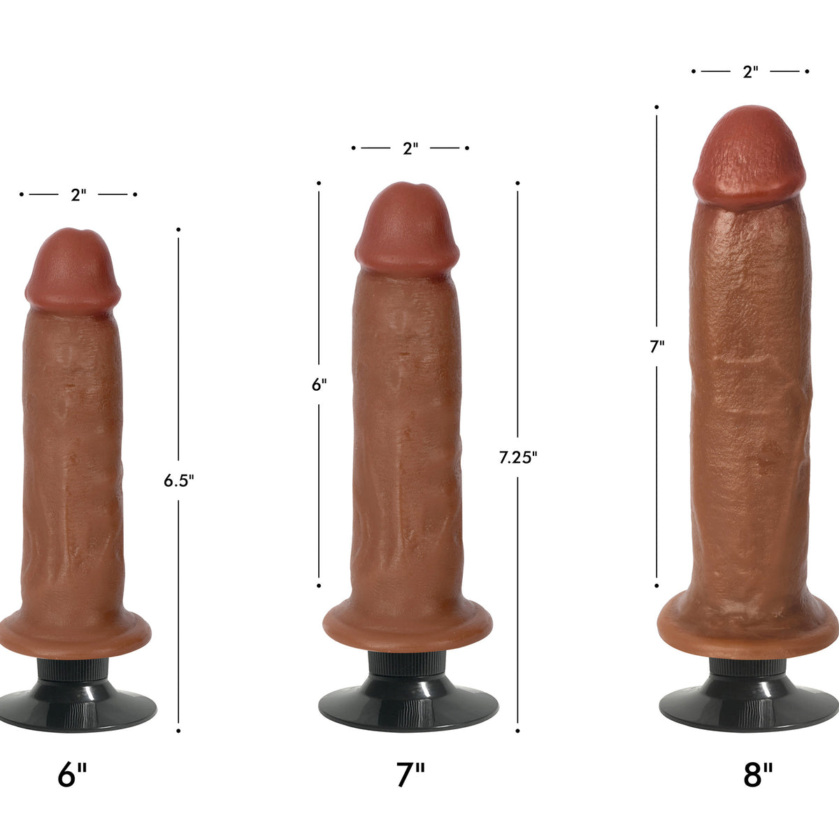 Jock Dark Bareskin Vibrating Dildo - 7 Inch