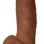 Jock Dark Bareskin Vibrating Dildo with Balls - 7 Inch