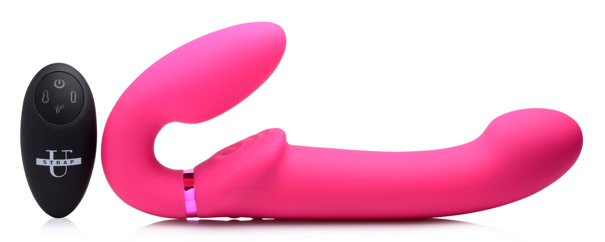 10X Remote Control Ergo-Fit G-Pulse Inflatable and Vibrating Strapless Strap-on -