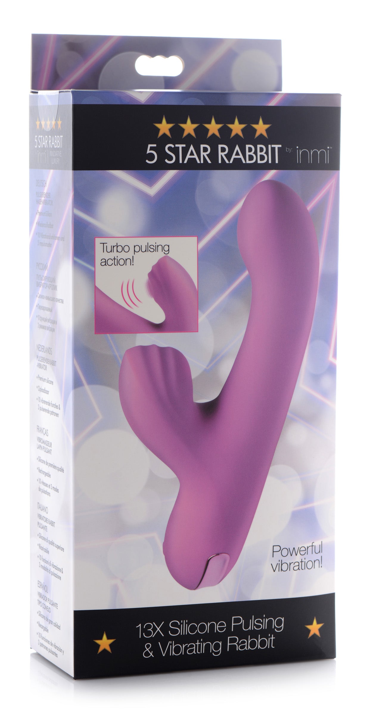 5 Star 13X Silicone Pulsing and Vibrating Rabbit