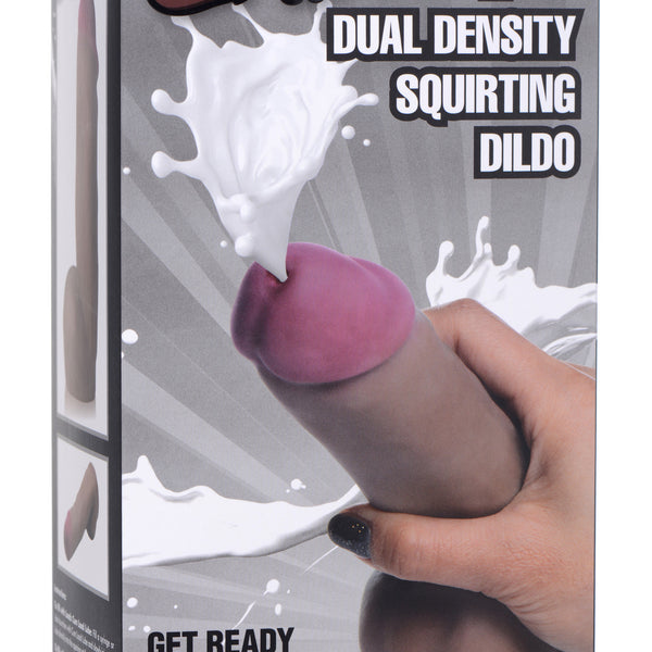 Dark Dual Density Squirting Dildo - 7 Inch