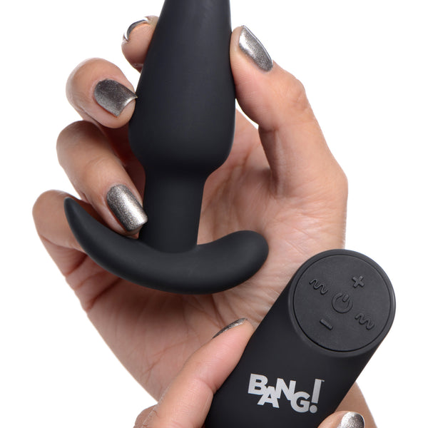 Remote Control 21X Vibrating Silicone Butt Plug -