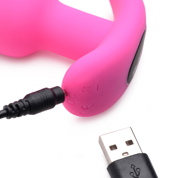 Remote Control 21X Vibrating Silicone Butt Plug -