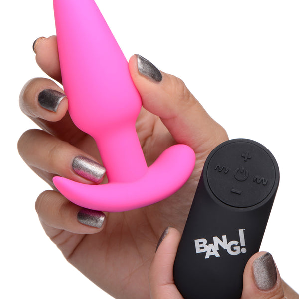Remote Control 21X Vibrating Silicone Butt Plug -