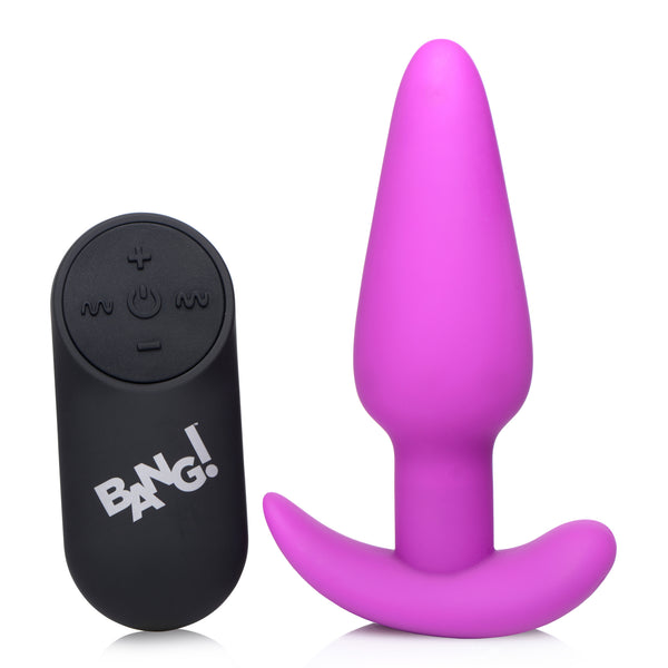 Remote Control 21X Vibrating Silicone Butt Plug -