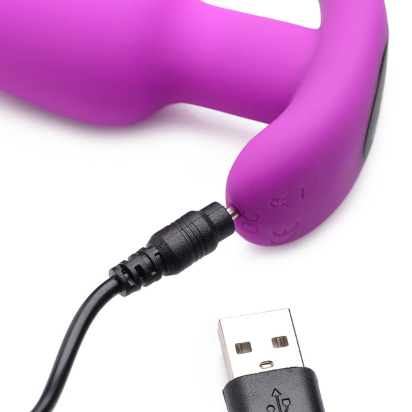 Remote Control 21X Vibrating Silicone Butt Plug -