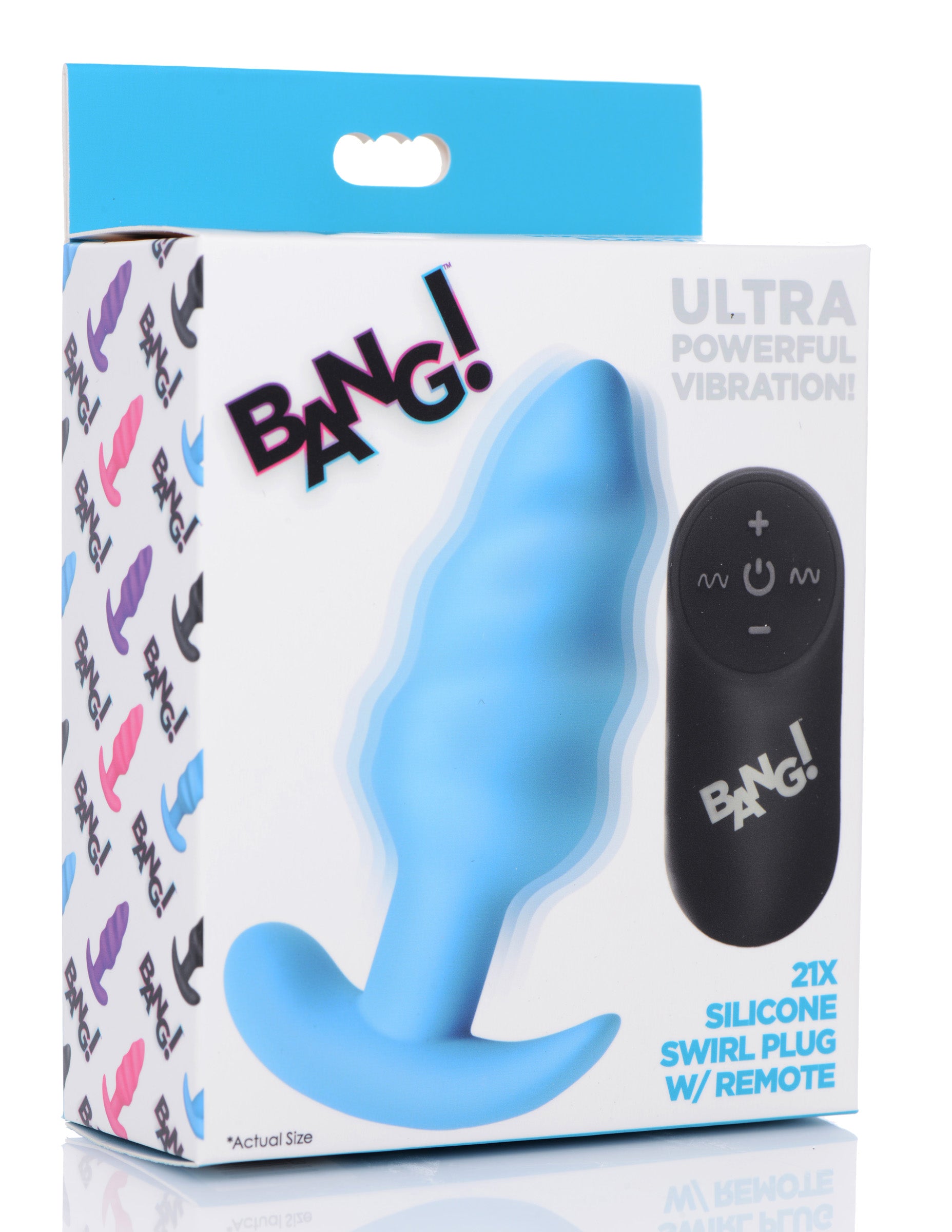 Remote Control 21X Vibrating Silicone Swirl Butt Plug