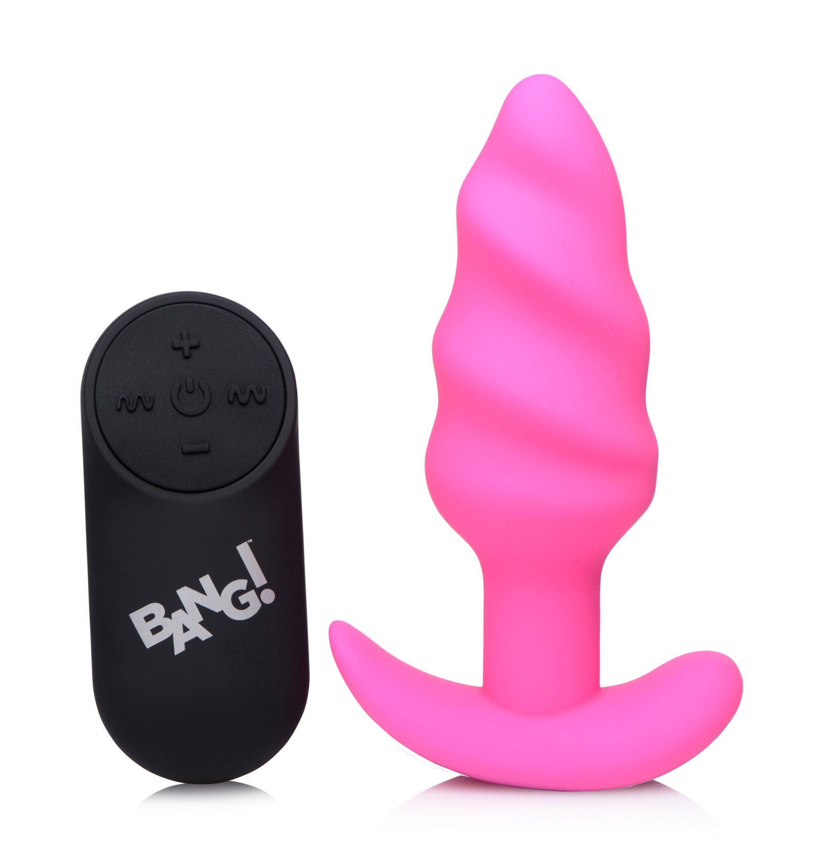 Remote Control 21X Vibrating Silicone Swirl Butt Plug