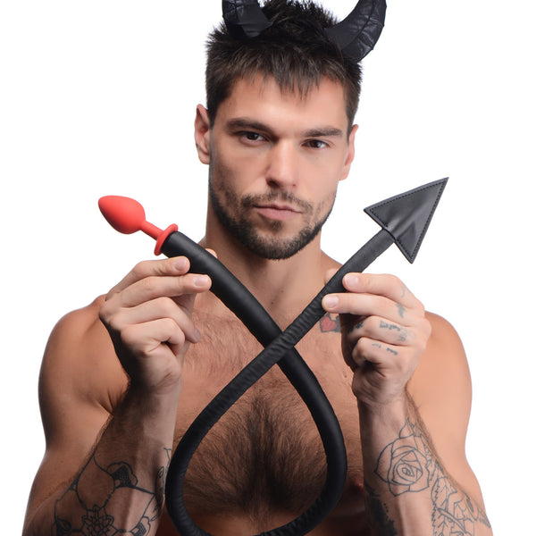 Devil Tail Anal Plug and Horns Set