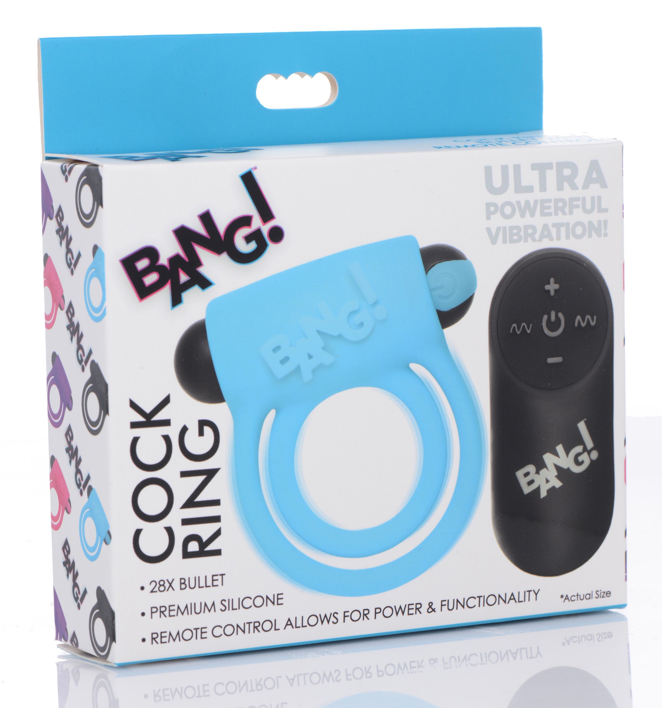 Remote Control 28X Vibrating Cock Ring and Bullet