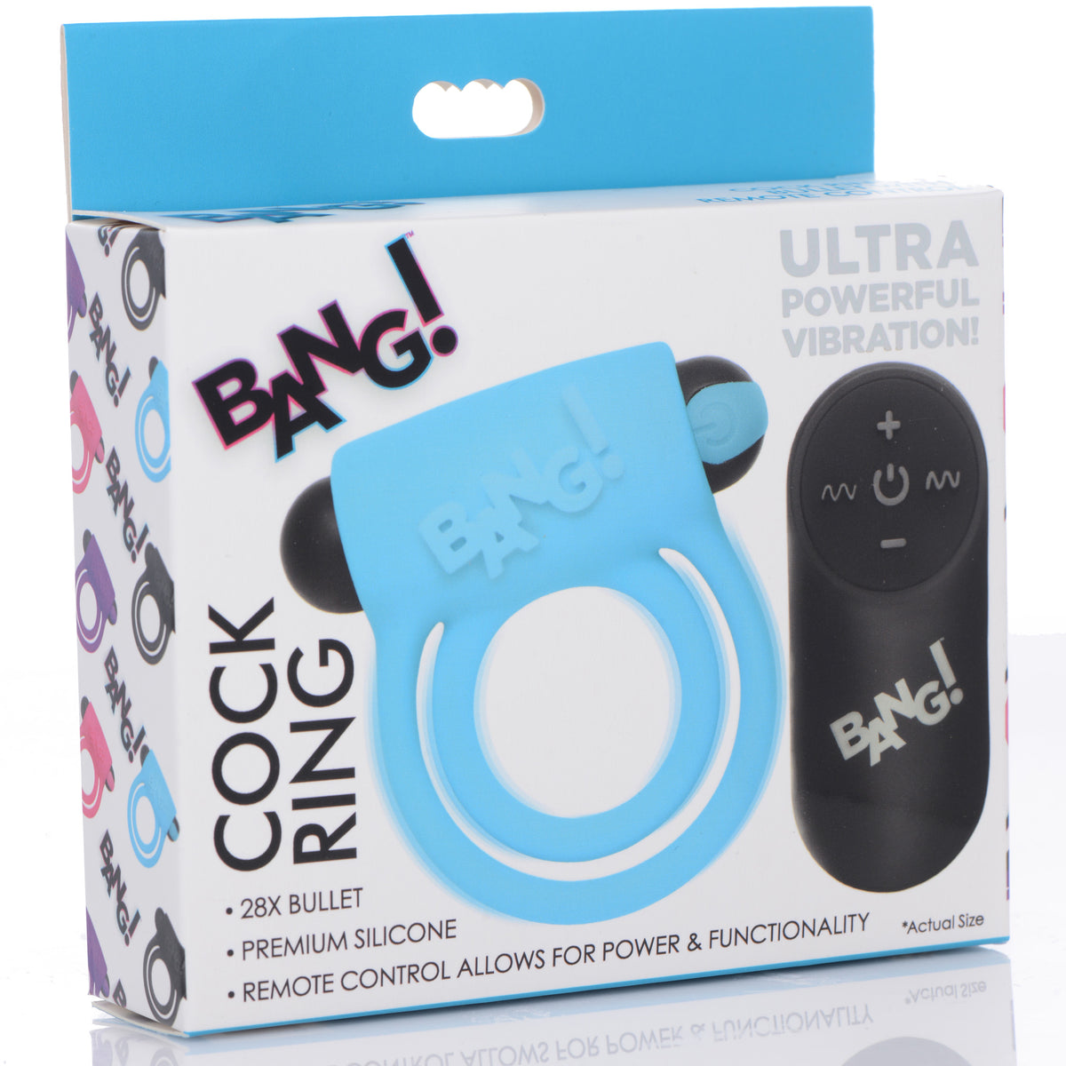 Remote Control 28X Vibrating Cock Ring and Bullet -